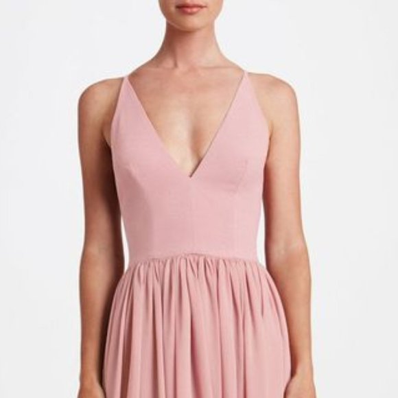 DRESS THE POPULATION "Alicia" Fitted Bodice Chiffon Dress NWOT!! - Picture 2 of 14